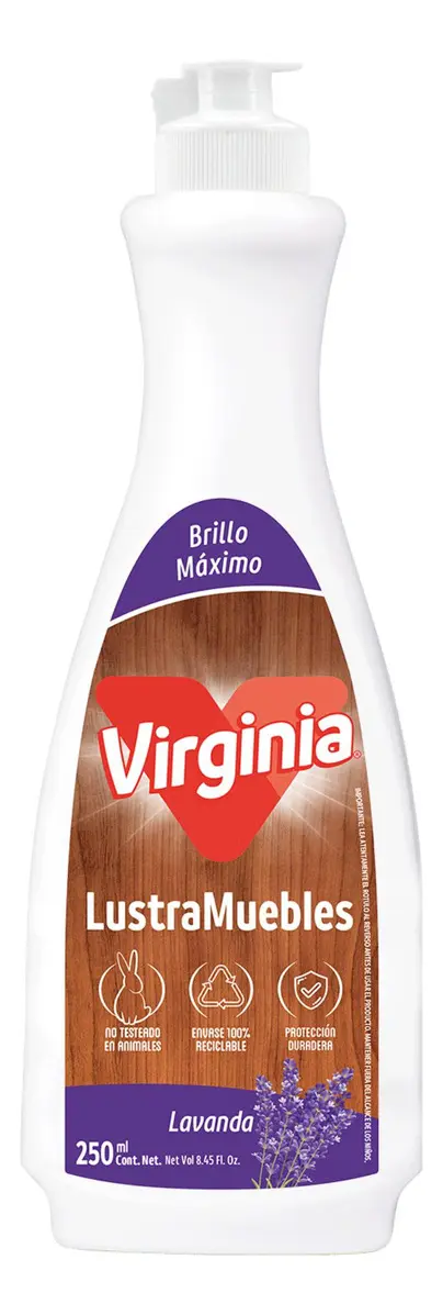 Lustra Muebles Crema Lavanda Virginia 250 Ml